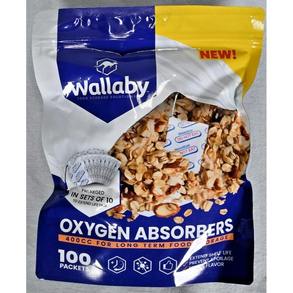 Wallaby 400cc Oxygen Absorbers Food Storage 100 Count 10 Packs of 10 NEW